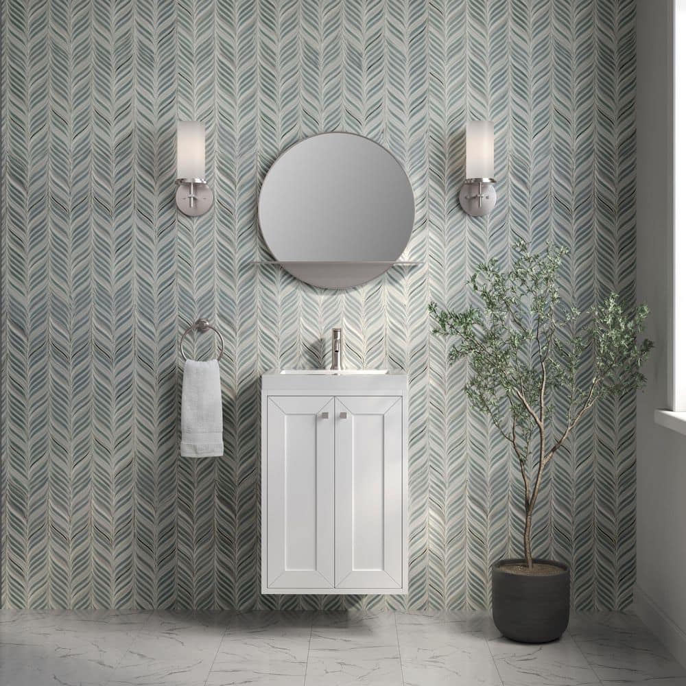 Chianti 19.8 in. W x 15.38 in. D x 29.5 in. H Single Bath Vanity in Glossy White with White Glossy Composite Stone Top price history on PriceWatchPro