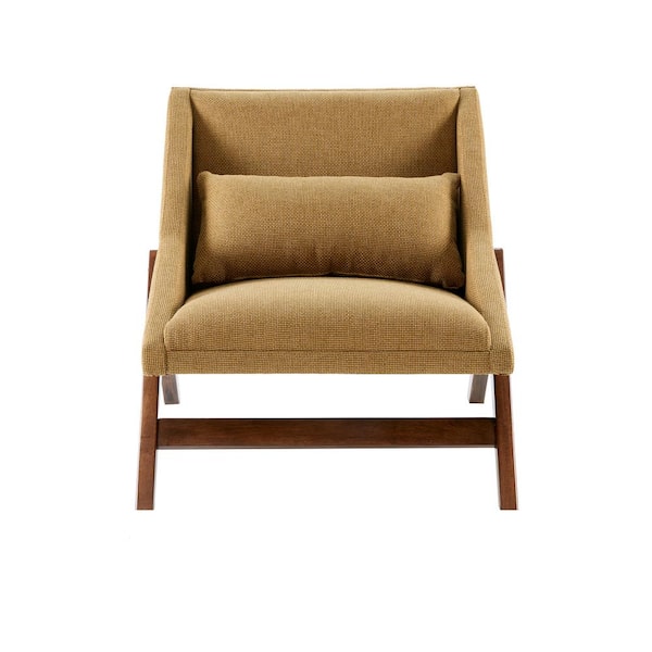Boomerang Mustard Yellow/Pecan Arm Chair