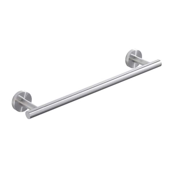 16 in. Wall Mounted Single Towel Bar in Brushed Nickel
