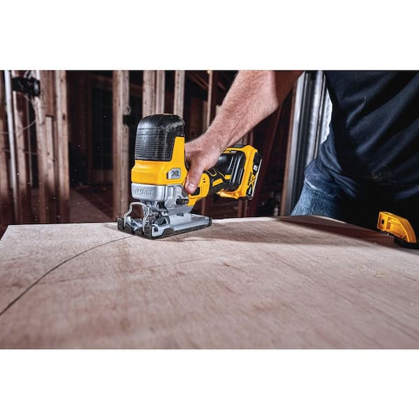 DEWALT - 20V MAX Lithium-Ion Cordless Barrel Grip Jigsaw with (2) 20V MAX Premium Lithium-Ion 5.0Ah Battery-Packs
