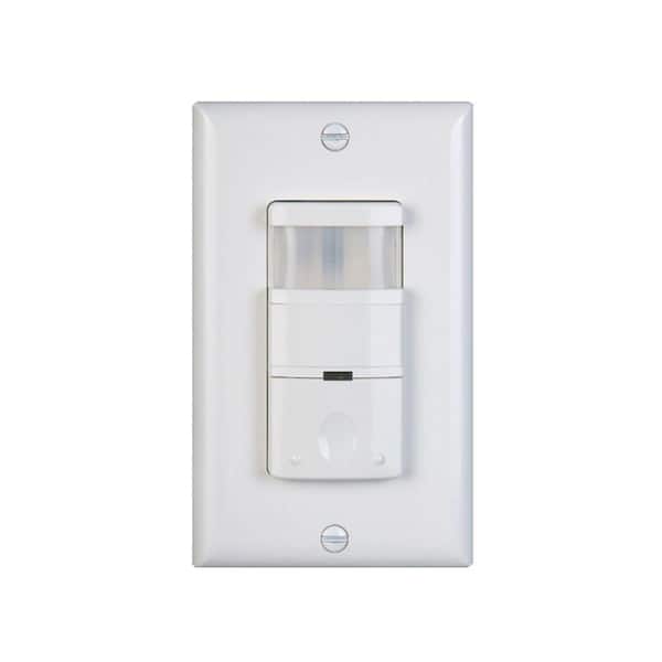 NICOR 120 - 277 Volt Dual Relay Occupancy/Vacancy Passive Infrared Motion Sensor Wall Switch