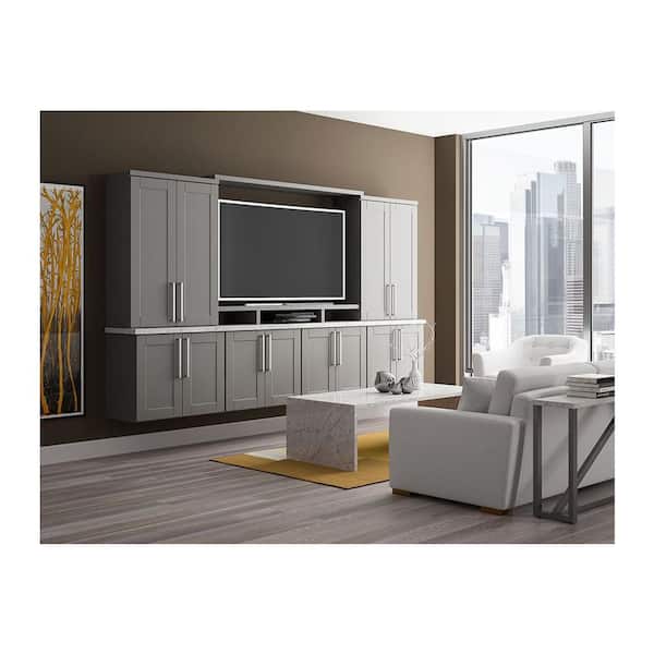 Shaker 36 in. W x 12 in. D x 36 in. H Assembled Wall Cabinet in Dove Gray