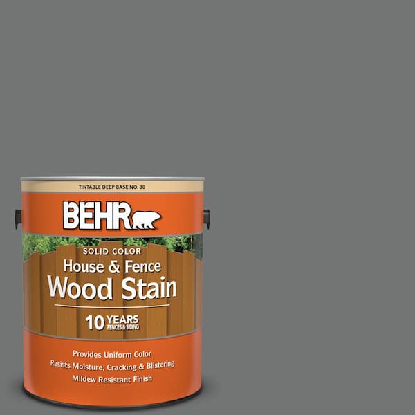 BEHR 1 gal. #N520-5 Iron Mountain Solid Color House and Fence Exterior Wood Stain