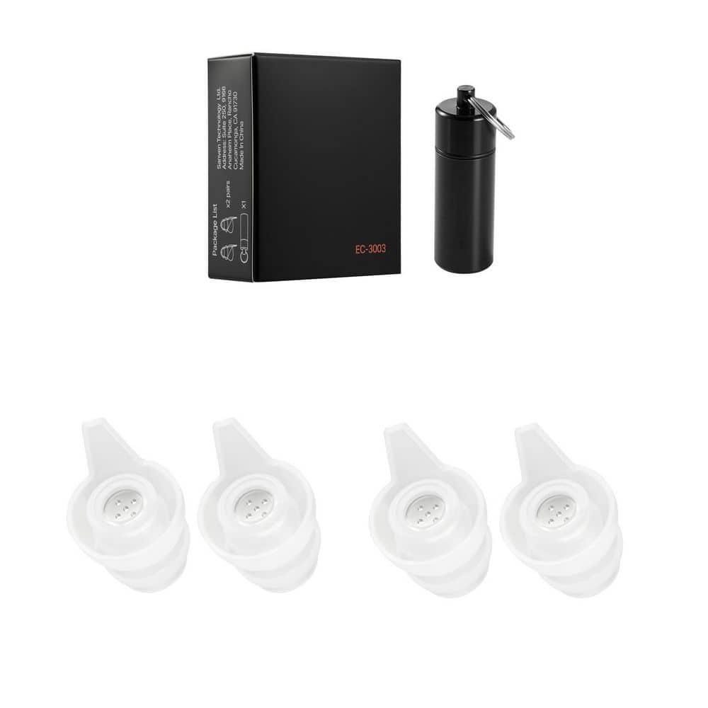 SKYSHALO Concert Ear Plugs 2-Pairs Reusable High Fidelity Musician Ear Plugs SNR 27 dB High Noise Reduction Earplugs