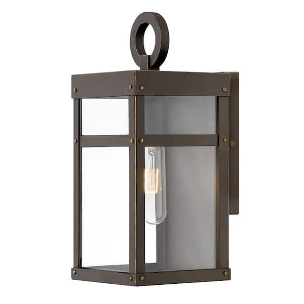 HINKLEY Porter 1-Light Oil Rubbed Bronze Hardwired Outdoor Wall Lantern Sconce