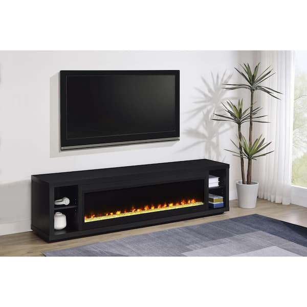 Coaster Deiter 79-inch TV Stand Fireplace Media Console Black