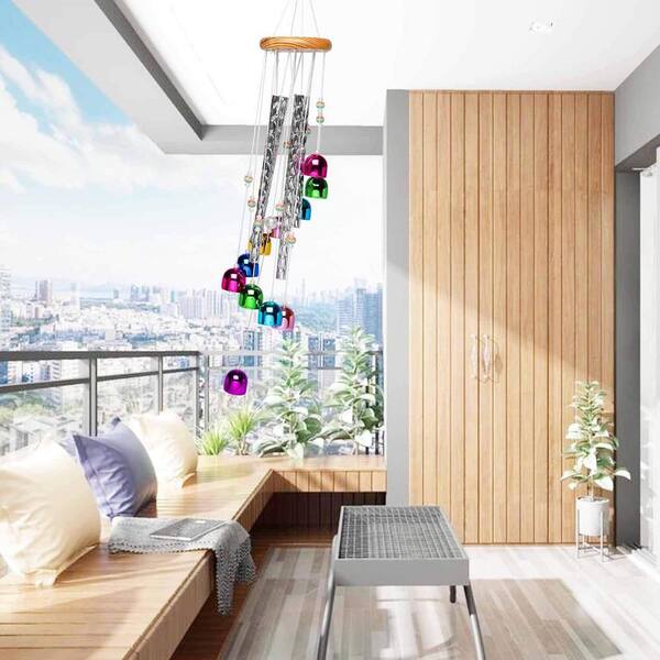 Colorful Wind Chimes For Outside With 4 Aluminum Tubes Comes With Bells
