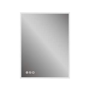48 in. W x 36 in. H Rectangular Frameless Anti-Fog Wall Mounted LED Bathroom Vanity Mirror in Silver