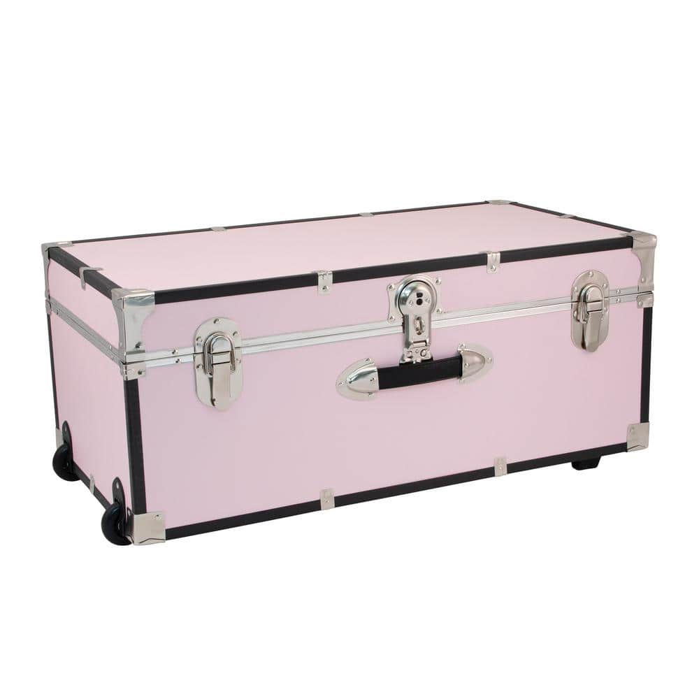 Seward Trunks 30  Trunk with Wheels and Lock in Blush Pink