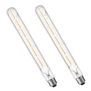 4-Watt 40-Watt Equivalent 12 in. Edison T30 LED Tubular Bulb Vintage Filament Design, Warm White 2700K, Dimmable, 2-Pack