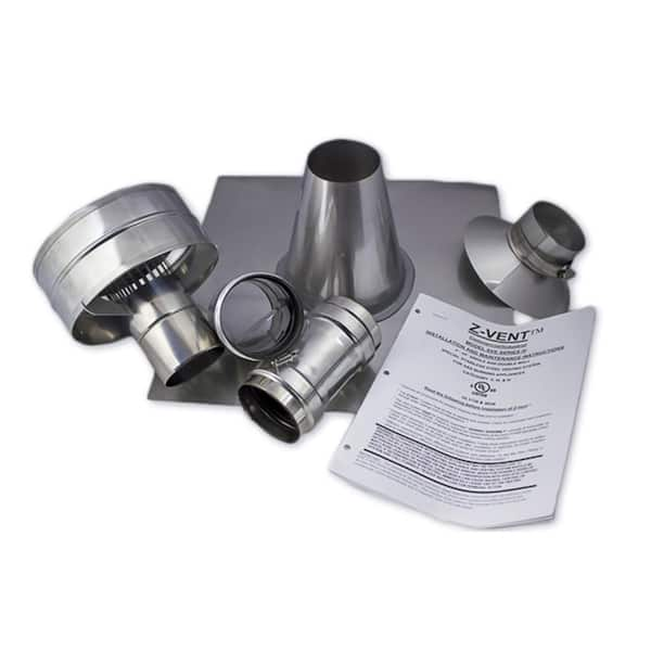 3 in. x 1 in. Vertical Stainless Steel Vent Kit