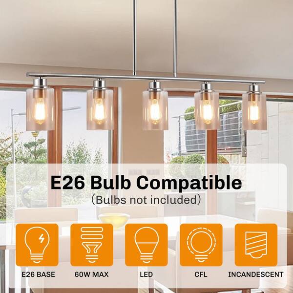 Progress Lighting Morehouse 3-Light Matte Black Transitional Seeded Glass Cylinder Medium Hanging Pendant Light