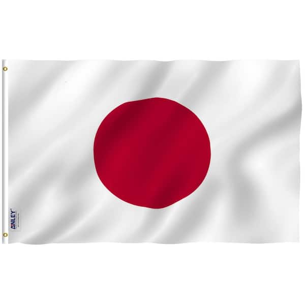 ANLEY Fly Breeze 3 ft. x 5 ft. Polyester Japan Flag 2-Sided Banner with Brass Grommets and Canvas Header