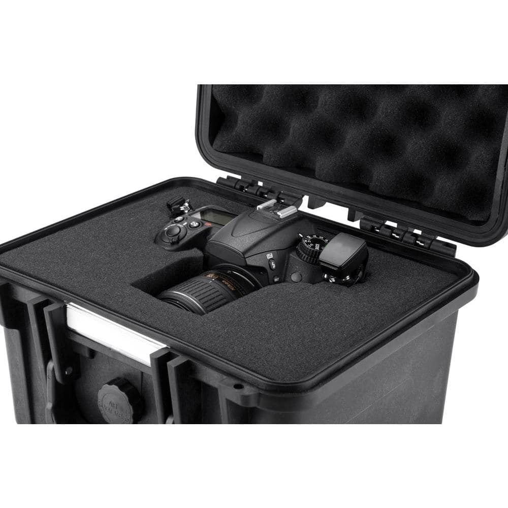 Matte Black Waterproof Crushproof Hard Case with Foam Inserts