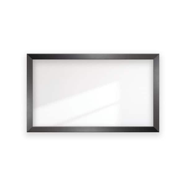 BrandtWorks 40 in. W x 67 in. H Matte Black Wide Framed Wall Mirror