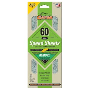 AlumiNext Speed Sheets 3-2/3 in. x 9 in. 60 Grit Medium Hook and Loop Sand Paper (5-Pack)