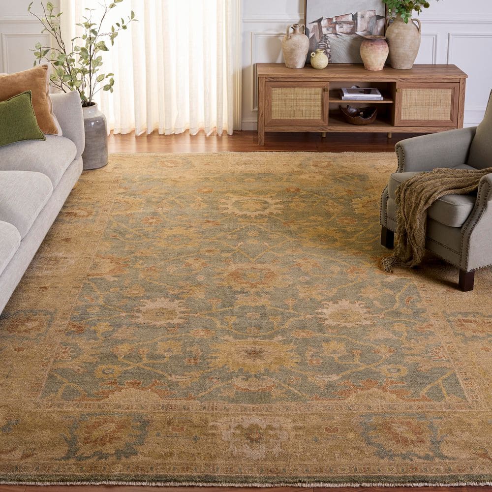 Oushak 10 ft. x 14 ft. Dark Green/Brown Oriental Area Rug price history on PriceWatchPro