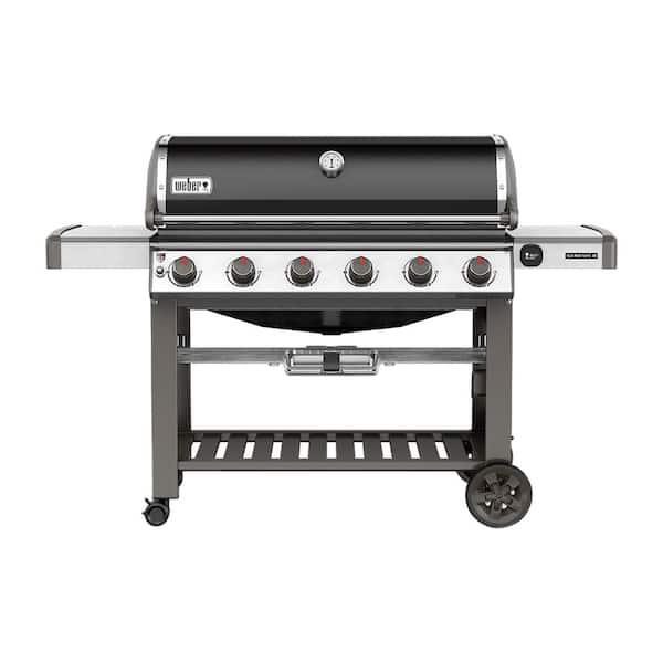 Weber Genesis II E-610 6-Burner Natural Gas Grill in Black with Built-In Thermometer