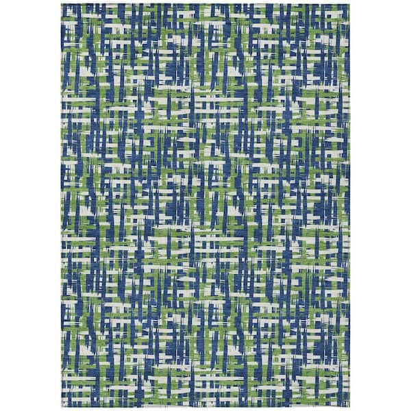 Chantille Machine Washable Indoor/Outdoor Abstract ACN1060 Navy 5 ft. x 7 ft. 6 in. Area Rug