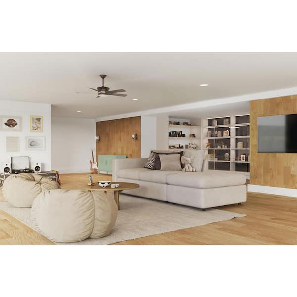Harranvale 54 in. Indoor Integrated LED Graphite Global Ceiling Fan with Remote for Living Room and Bedroom