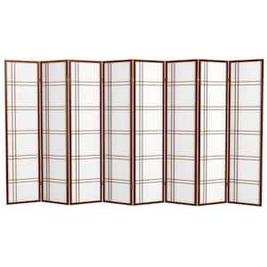 6 ft. Walnut 8-Panel Room Divider