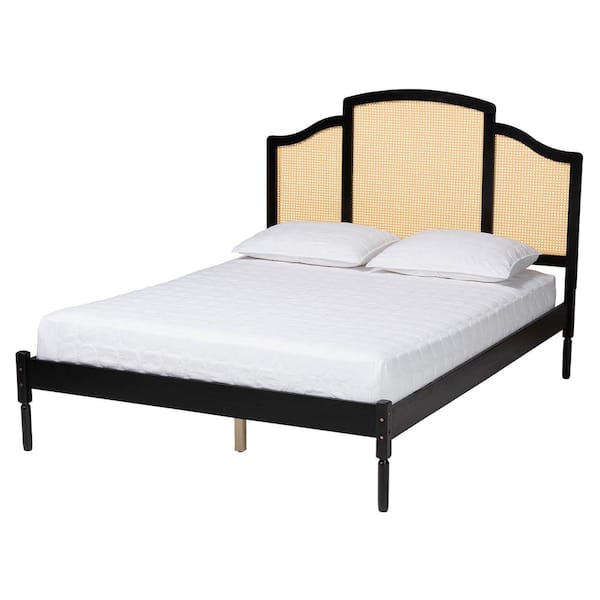 Baxton Studio Librina Black Wood Frame Queen Platform Bed