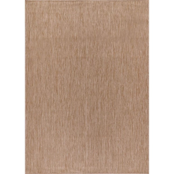 Sunshine Solid Jute 5 ft. x 7 ft. Indoor Outdoor Area Rug