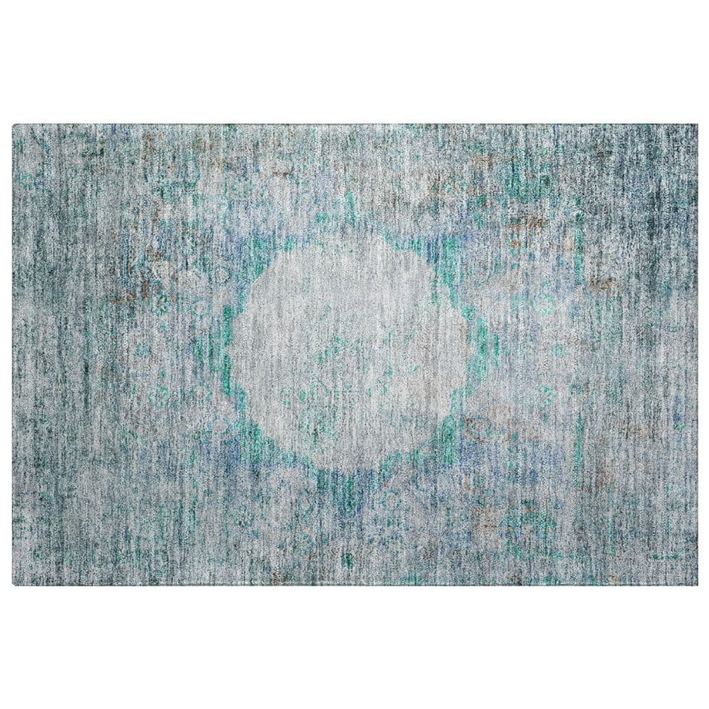 Dream Shag Premium Machine Washable Abstract ADS675 Teal 2 ft. x 3 ft. Accent Rug price history on PriceWatchPro