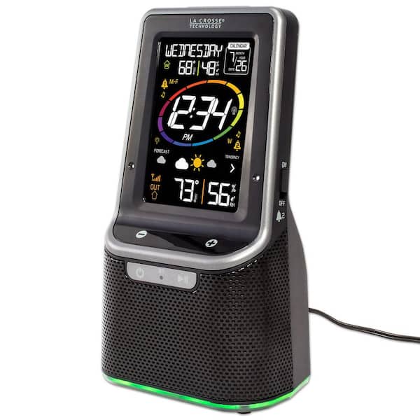 La Crosse Technology Color Weather Station Bluetooth Speaker and USB S87078 - The Home Depot