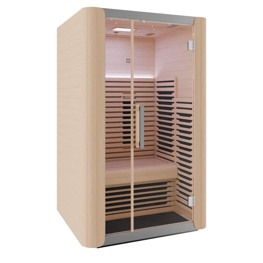 Yoga Sauna 2-Person Infrared Indoor Hemlock Wood Sauna with Removable Bench, and Floor Heating for Perfect Yoga Sessions price history on PriceWatchPro