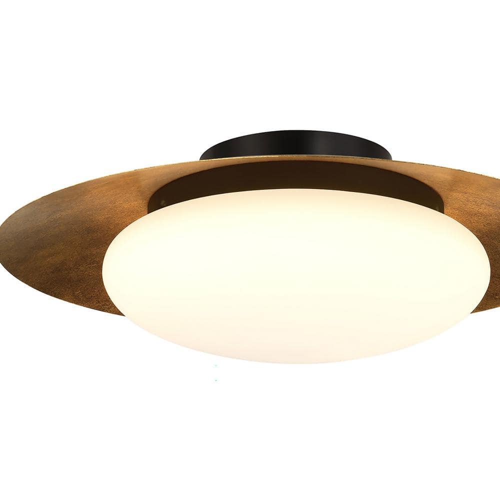 Halcyon Gold and Glass LED Flush Mount Ceiling Light