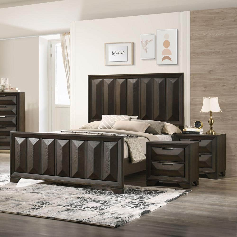 Espresso Queen Bedroom Set Niketas Brown Cherry/Espresso 5 Pc. Queen