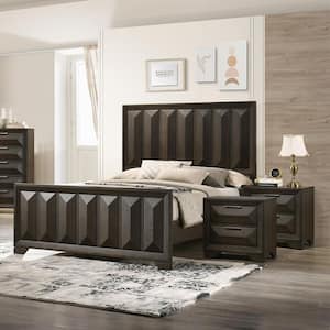 Pinnete 3-Piece Espresso Wood Queen Bedroom Set