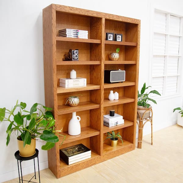 Concepts In Wood 84 in. Dry Oak Wood 12-shelf Standard
