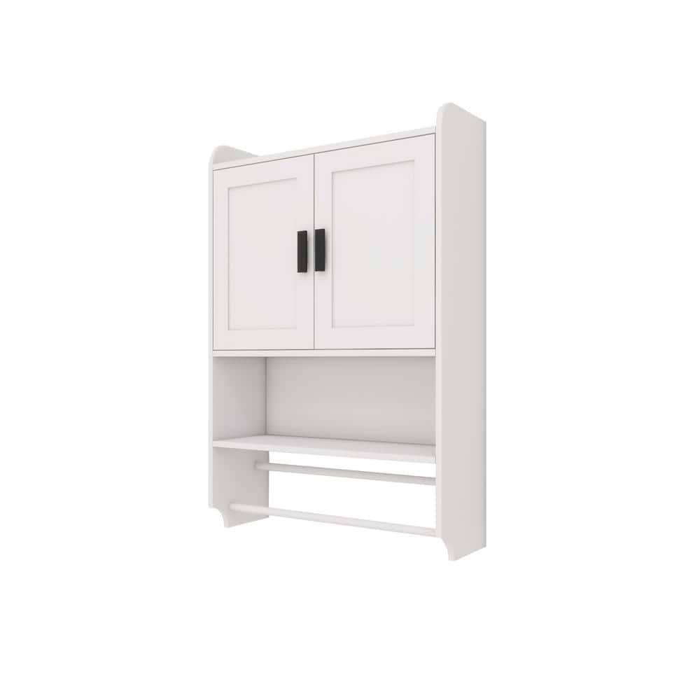 7.48 in. W x 21.65 in. D x 32.48 in. H Bathroom Storage Wall Cabinet in Whi