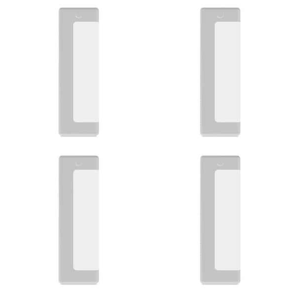 7.5 in. Battery Operated LED White Rechargeable 4000K Cool White Under Cabinet Light (4-Pack)