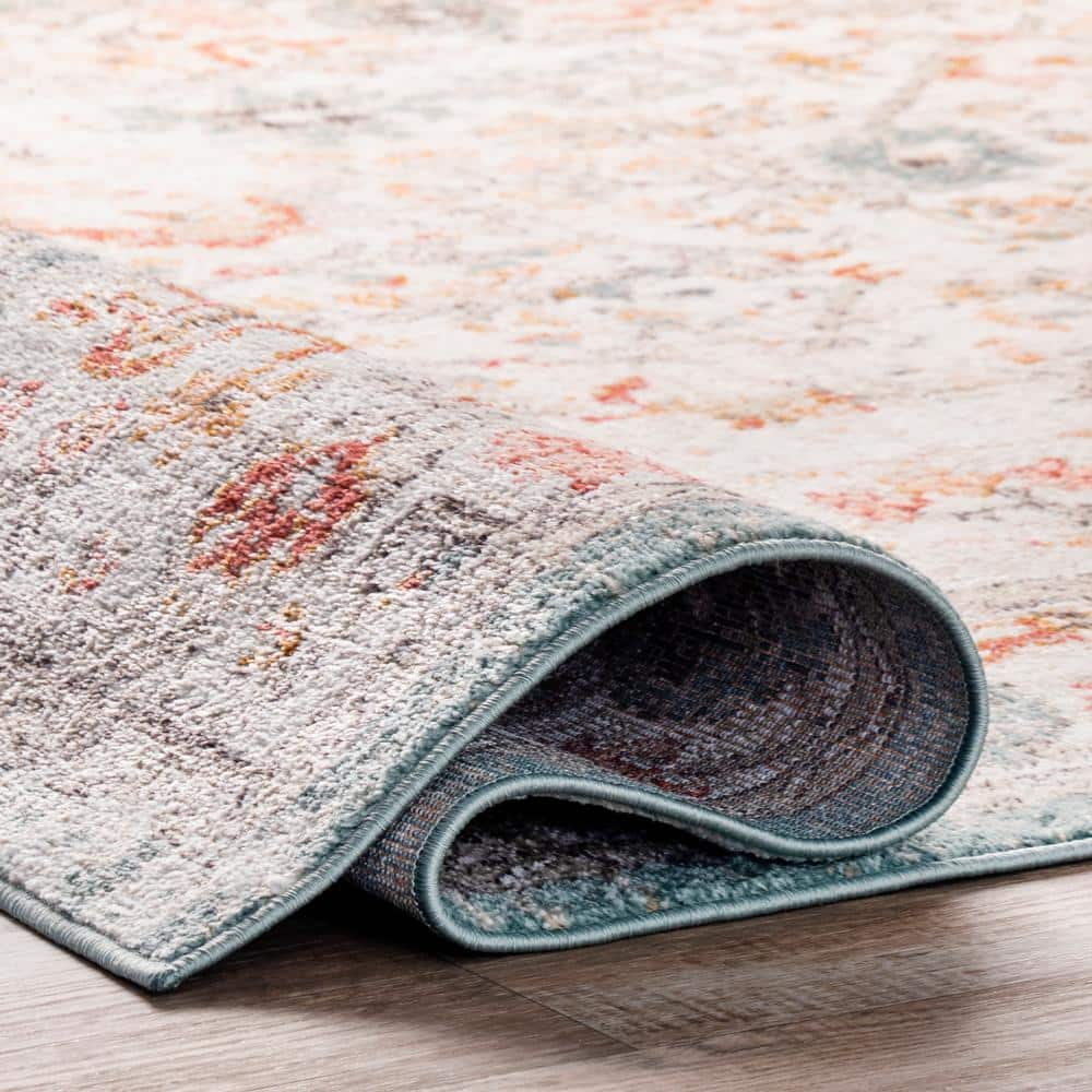 Lenore Vintage Multicolor Floral Easy-Care Area Rug