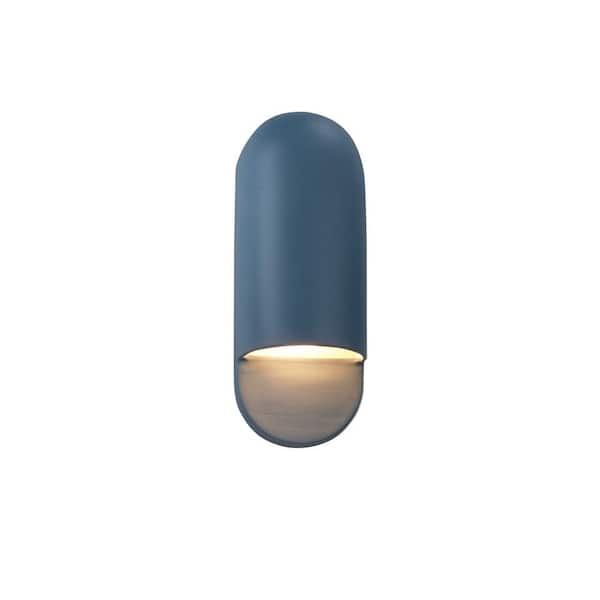 Unbranded Ambiance 1-Light Blue Midnight Sky Outdoor Ceramic Wall Sconce