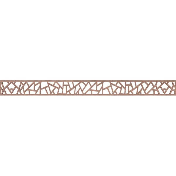 Ekena Millwork Harrisburg Fretwork 0.25 in. D x 46.375 in. W x 4 in. L Walnut Wood Panel Moulding