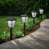 Hampton Bay Terrace Park 10 Lumen Black LED Weather Resistant Outdoor Solar Path Light with Plastic Lens (4-Pack) 32300-008-4pk