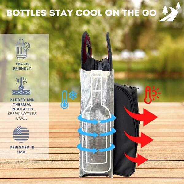 Arctic Zone Wine Tote Bag - Insulated Carrier For 1 Bottle