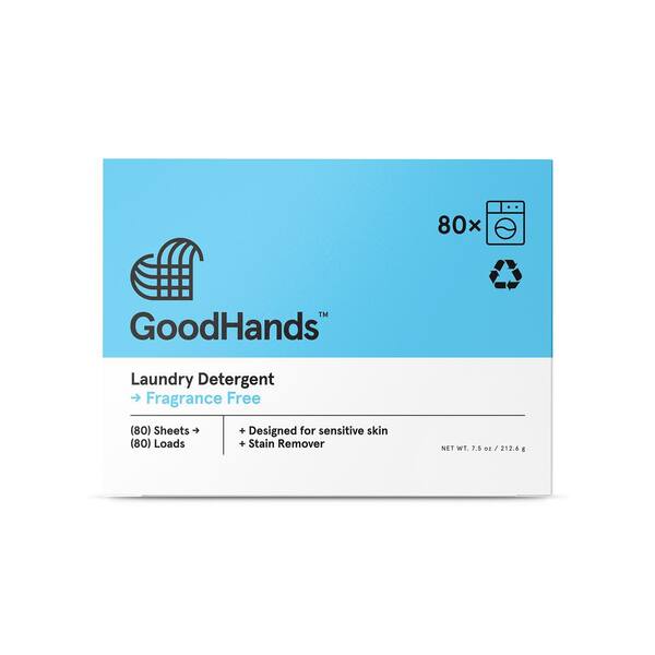 GoodHands Laundry Detergent Sheets Unscented with Stain Remover