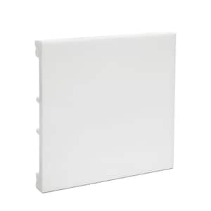 1/2 in. D x 4 in. W x 4 in. L Primed White High Impact Polystyrene Baseboard Moulding Sample Piece