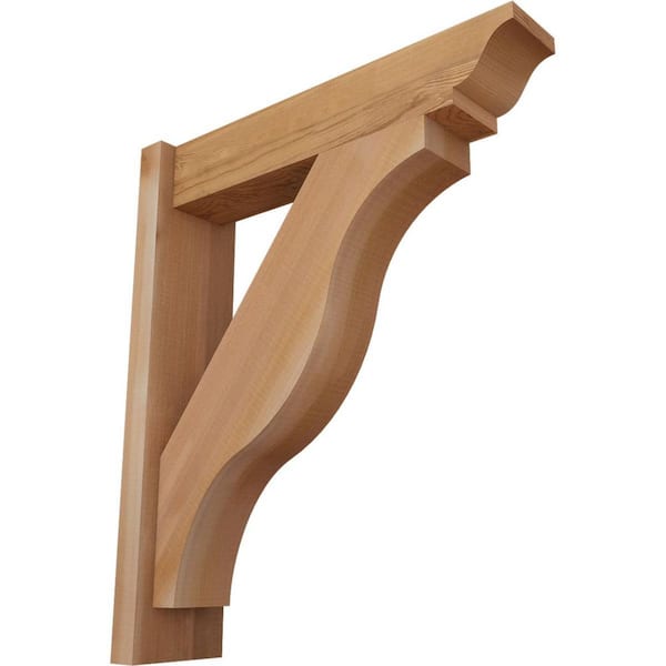 Ekena Millwork 6 in. x 26 in. x 22 in. Western Red Cedar Fuston Traditional Smooth Outlooker