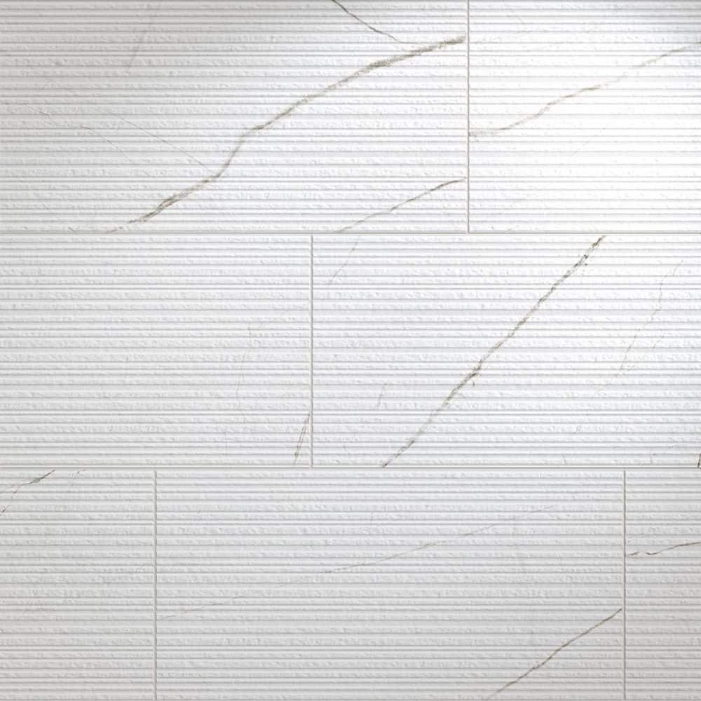 Eterna Calacatta Classic White 3D Etch 12 in. x 24 in. Stone Look Porcelain Floor and Wall Tile (13.56 sq. ft./Case) price history on PriceWatchPro