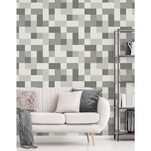 Black Milano Geometric Wallpaper Sample