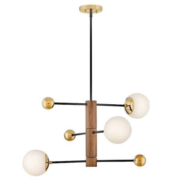 LARK Auggie 3-Light Bright Brass Chandelier