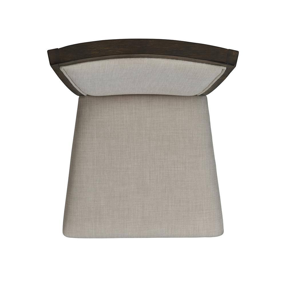 Gray Upholstered High Back Wood Side Chair Set