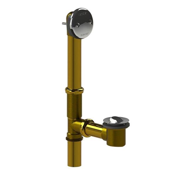 Watco 501 Series 16 in. Tubular Brass Bath Waste with PresFlo Bathtub Stopper in Chrome Plated