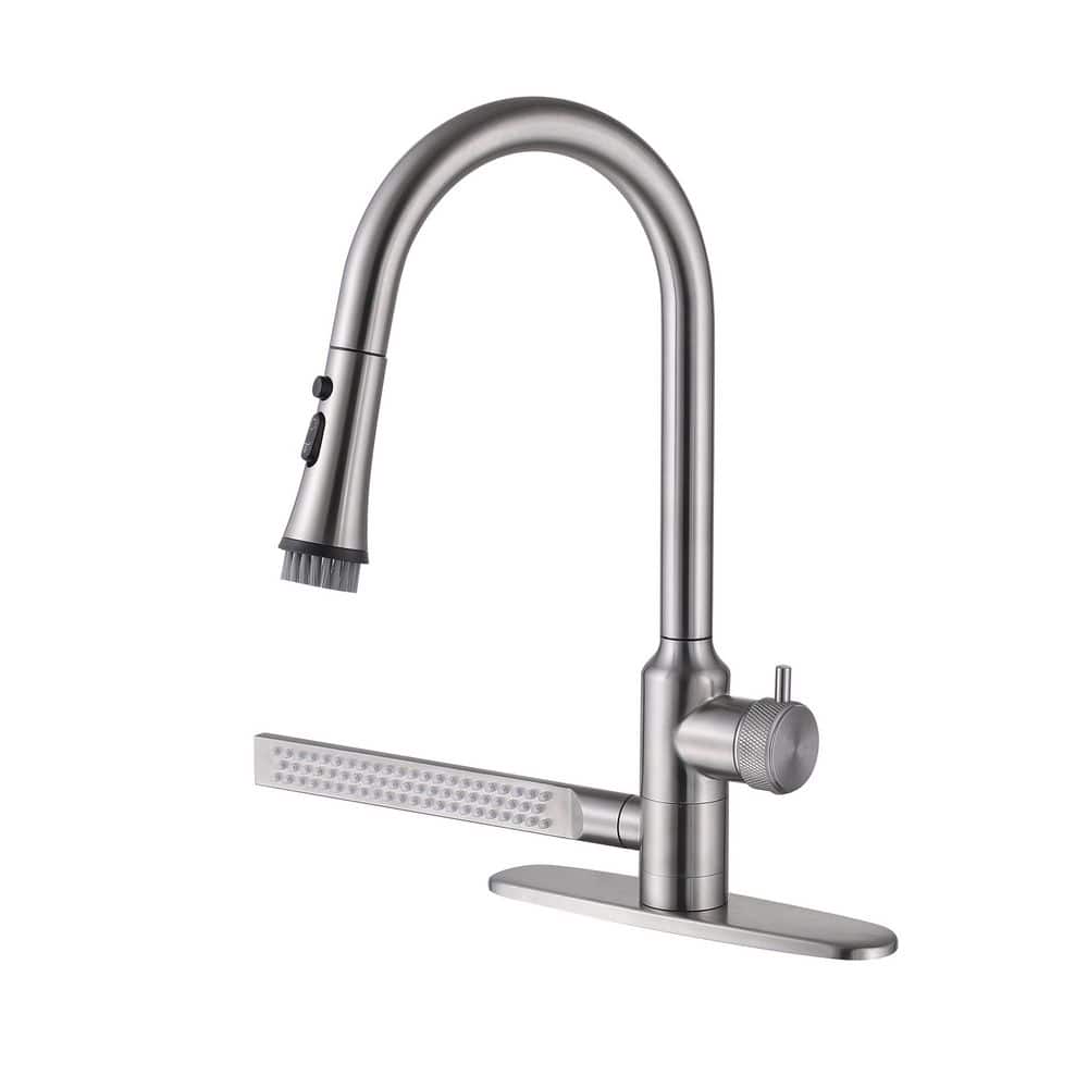 Multifunctional Single Handle Pull Down Sprayer Kitchen Faucet in Silver 10. 31in. with 360 Degree Spout Swivel price history on PriceWatchPro